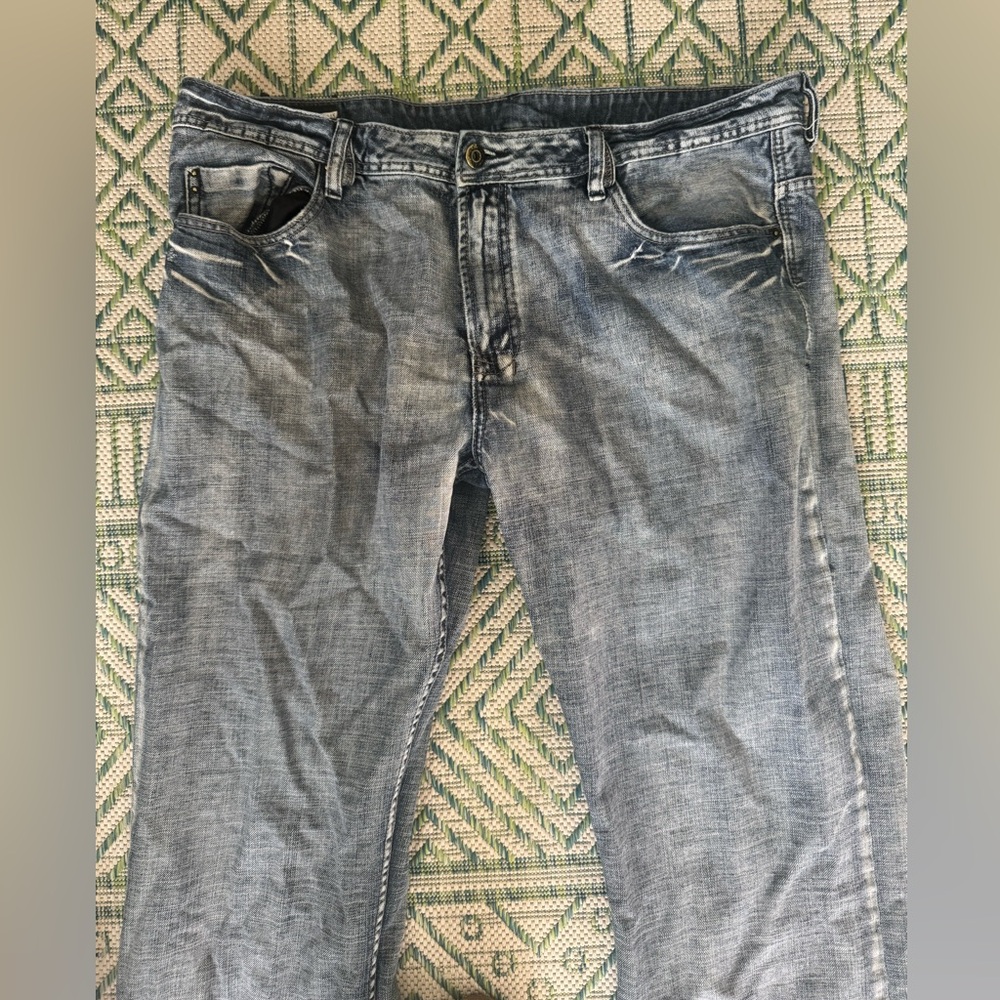 Buffalo Jeans Mens Distressed Jeans Size 40 Acid Washed Cotyon Denim VGUC